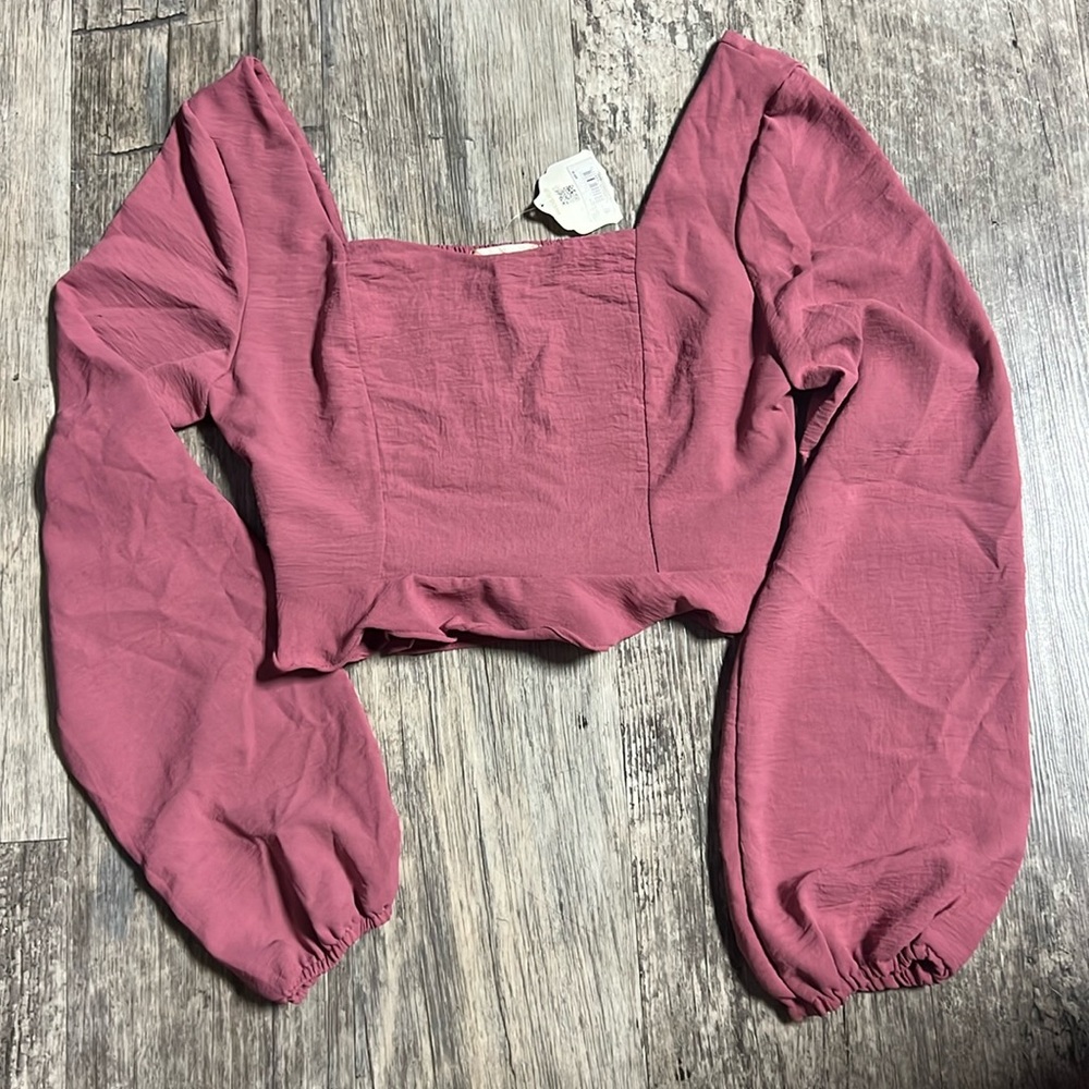 NWT Altar’d State Boho Ruffle Long Sleeve Blouse